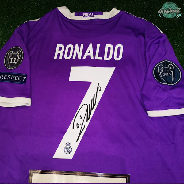 *Ronaldo Signed* Real Madrid 16/17 Away Purple Jersey